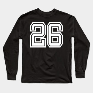 Numbers 26 for a sports team, group, or community Long Sleeve T-Shirt